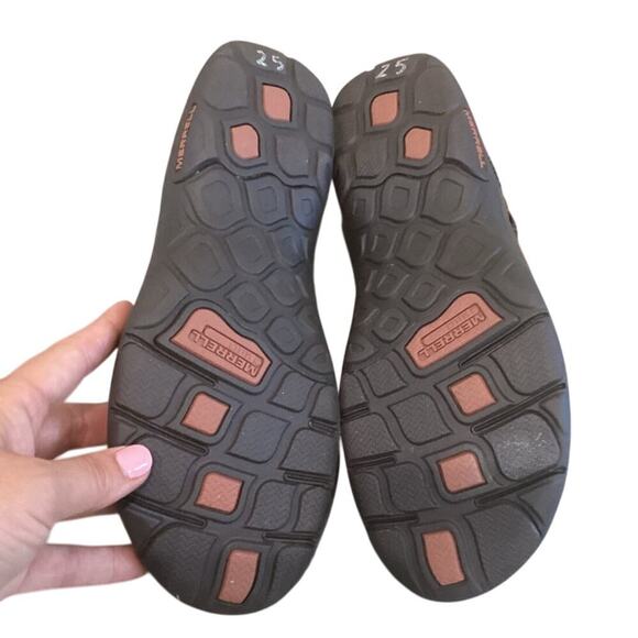 Merrell Bracken Slip On Shoes Mule Comfort Brown Leather Womens US 8.5 EU 39 - Picture 3 of 10